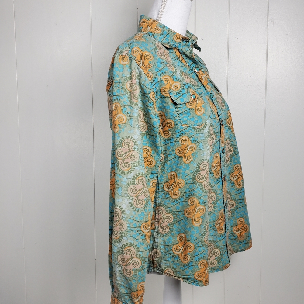 Walls Ranch wear western Cowgirl Rodro Queen  button front shirt Size Medium - Picture 10 of 12